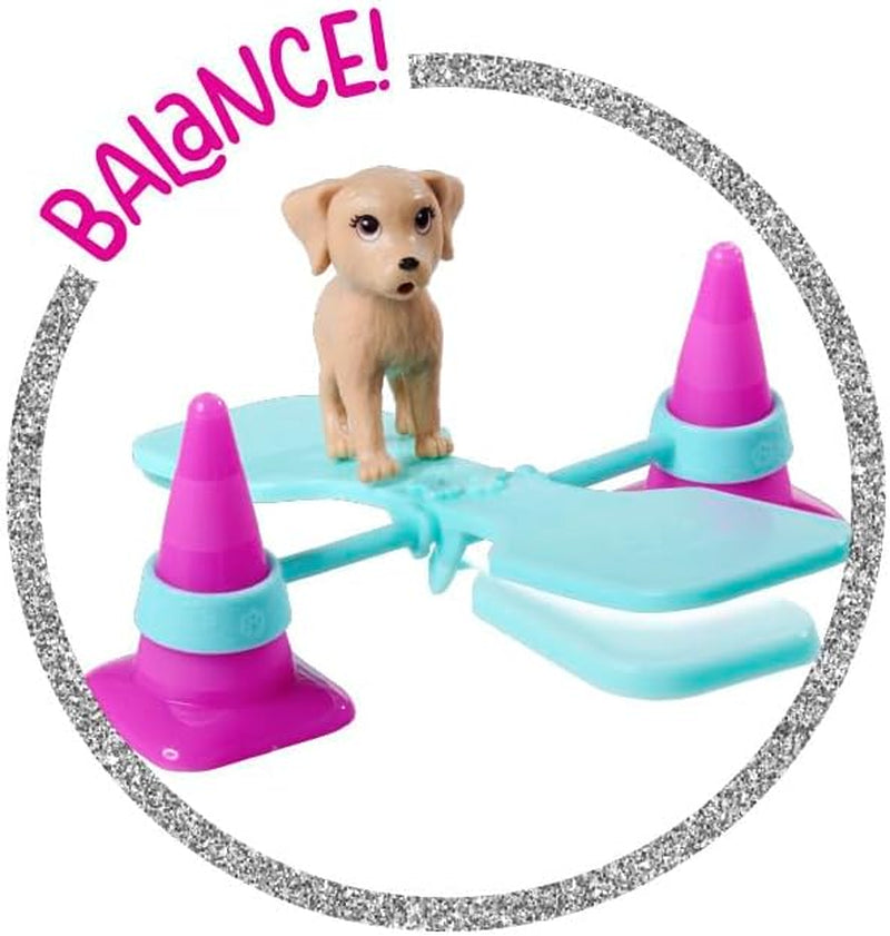 Simba Steffi Love Dog Trainer, Spielzeugpuppe als Hundetrainerin mit Trainingsparcours, 3 Hunde und Zubehör, 29 cm, ab 3 Jahren