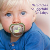 Philips AVENT Ultra Air-Schnuller – 4er-Pack BPA-freie, atmungsaktive Schnuller für Babys von 6–18 Monaten, inklusive Tragetasche und Sterilisation, Schildkröten-/Wal-Muster (Modell SCF085/66)