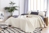 Todocama Fine Boutique Tagesdecke, Rautenmuster, Frühling, Sommer, Herbst, Winter, 100 % extra weiche Mikrofaser, multifunktionale Tagesdecke, 105–200 x 260 cm, Beige