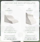 Lesekissen für Bett und Sofa, bequemes Rückenkissen mit Memory-Schaum, Anti-Reflux-Kissen als Bettkissen, Rückenlehne oder Kopfteil verwendbar, bequemes Bettkissen als angenehme Rückenstütze