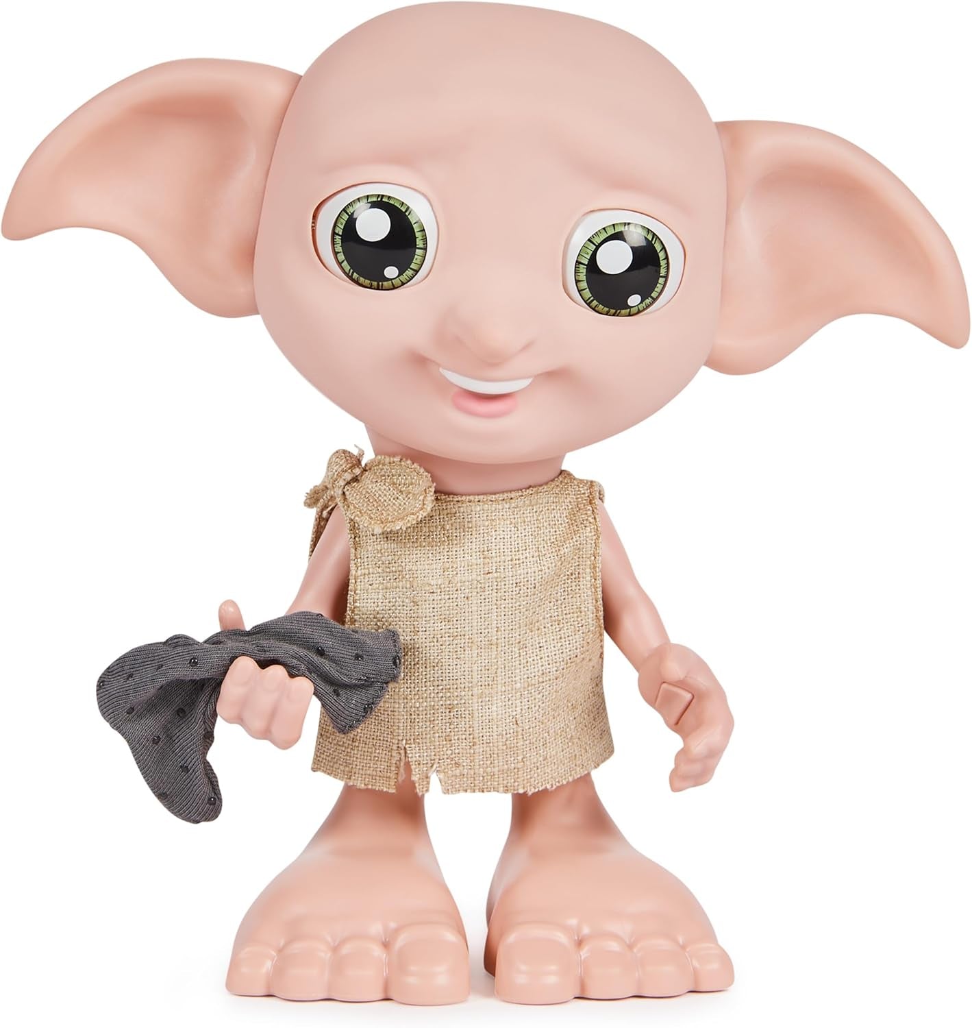 Spin Master 6067280 Wizarding World Harry Potter Magische interaktive Dobby-Elf-Sockenpuppe, 30+ Geräusche und Sätze, 21,6 cm, Kinderspielzeug, Schwarz