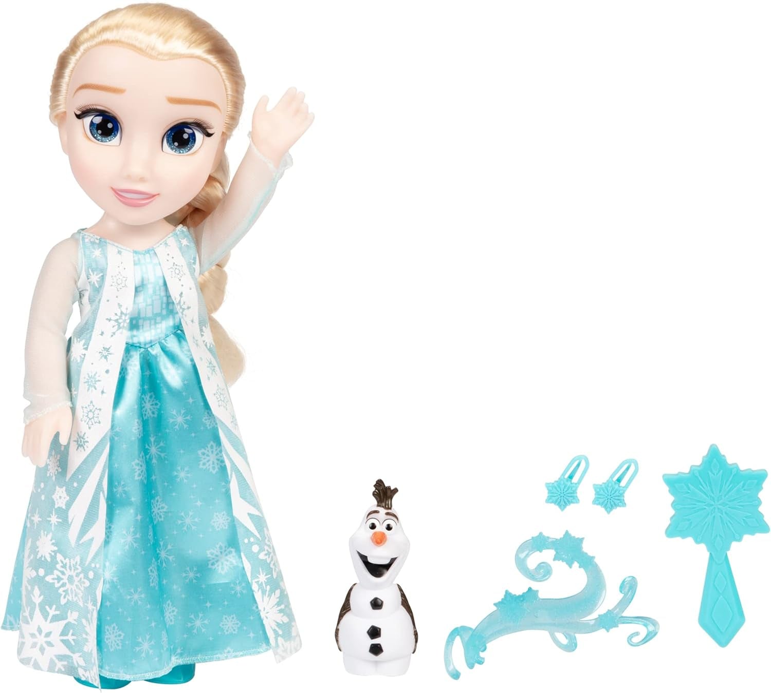 Disney Die Eiskönigin – Frozen – Singende ELSA-Puppe 35 cm, singend „Let It Go“, inklusive Zubehör für zusätzlichen Spielspaß, perfekt für Mädchen ab 3 Jahren, 225306, Türkis
