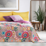 Decoking 12222 Tagesdecke 200 x 220 cm, rosa, violett, weiß, gefärbt, Anthrazit, Tagesdecke, zwei Seiten, gefärbt, rosa, weiß, violett, Steppung, Bibi-Betten und Decken. Besuchen Sie den DecoKing-Store