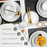 Sänger New Port Kaffeetassen-Set, 12 Tassen-Set für 6, weiße Porzellantassen und Untertassen, 150 ml | DIE PREMIUM-KOLLEKTION