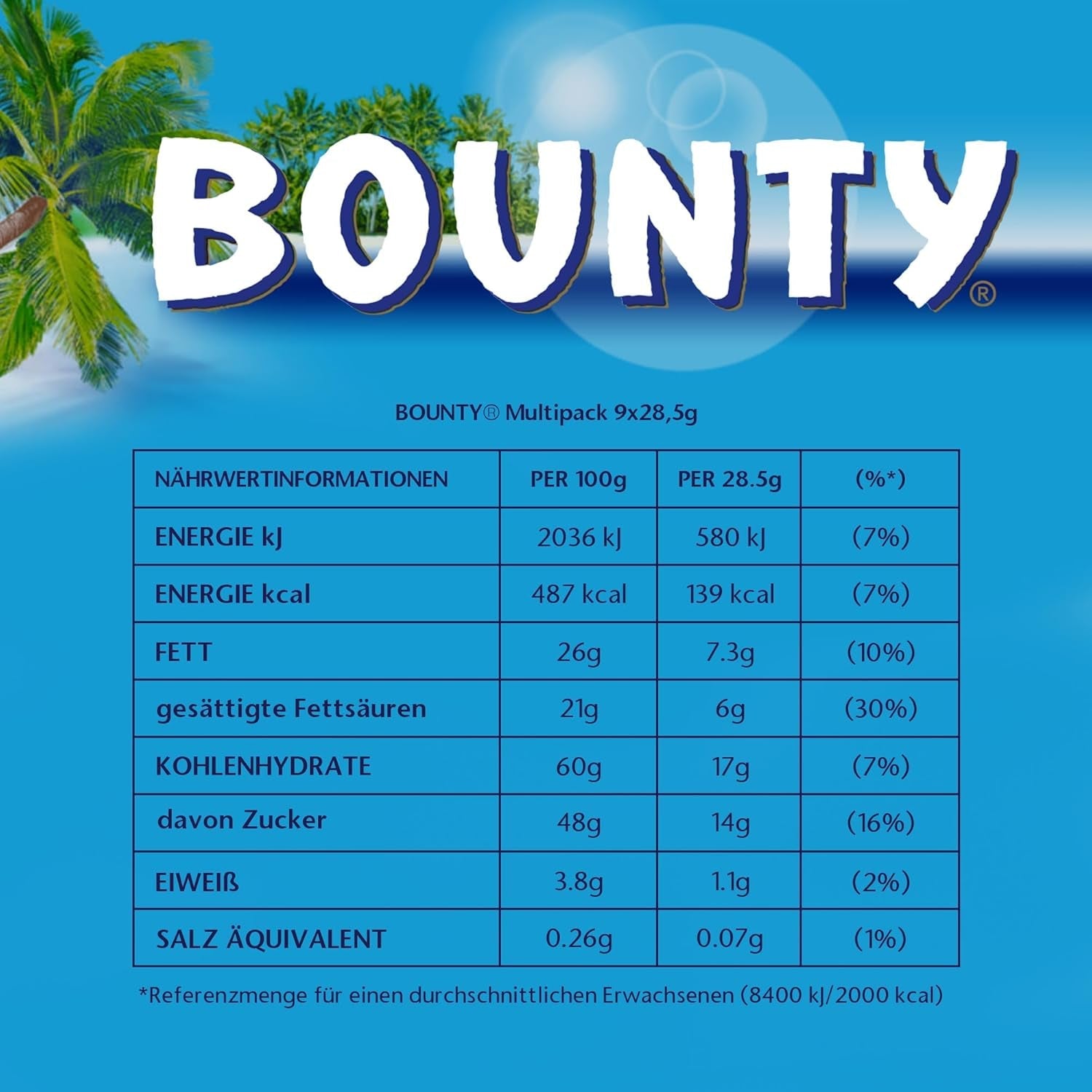 Bounty-Schokoriegel | Kokosnuss und Schokolade | Verschiedene Packungsgrößen