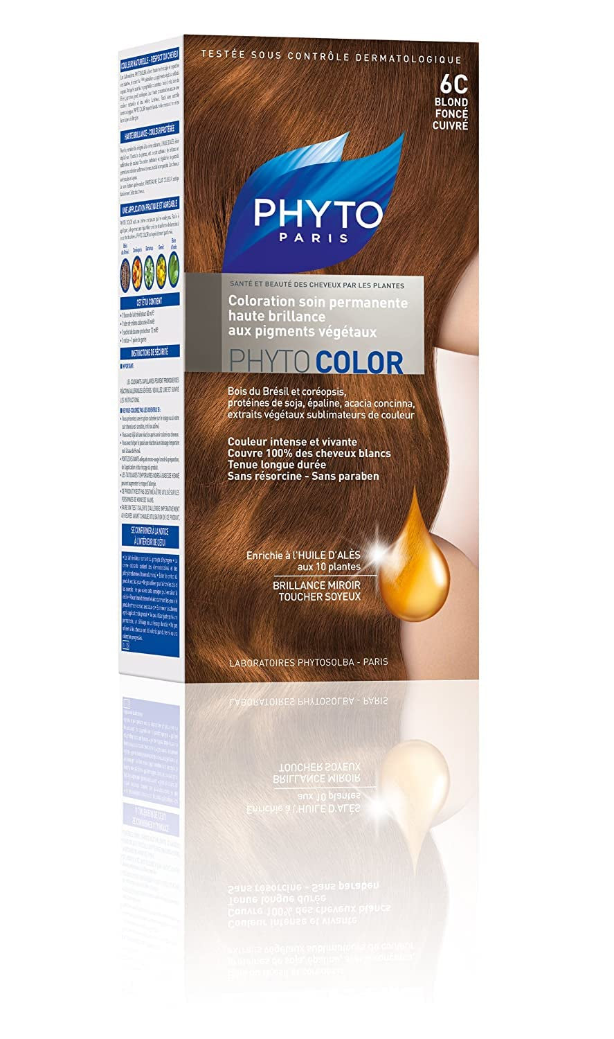 Permanente Haarfarbe, 5,3 Hellgoldbraun. Haarfarbe Naty Shop N°6C: Biondo Foncé Cuivré