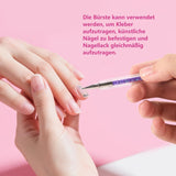 8 Stück Nagel Pinsel, Nagelkunstpinsel Pinsel Set, Pinsel Für Nägel Mit Doppelkopf Nail Art Pinsel Set Dotting Pen Und Gel Pinsel für Nägel Präzise Pinsel Für Nageldesign Und Verzierungen