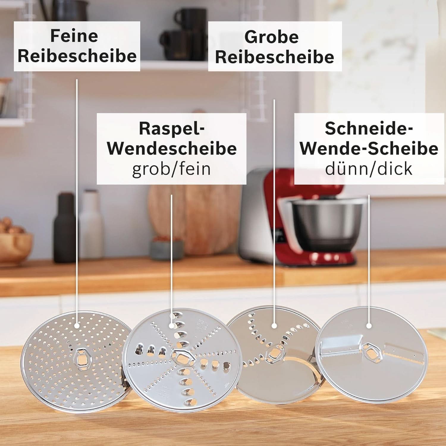 Küchenmaschine Bosch Serie 4 MUM5X720, integrierte Waage, Edelstahlschüssel 3,9 l, Mixer 1,25 l, 1000 W, Zubehör für Lebensmittel und Stillen, Bebe Naty Shop