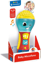 Clementoni – Baby-Mikrofon, elektronisches Musikspiel für die frühe Kindheit, Spielzeug 10–36 Monate, Aktivitätscenter mit Licht und Geräuschen, 17931 Babyspielzeug Naty Shop