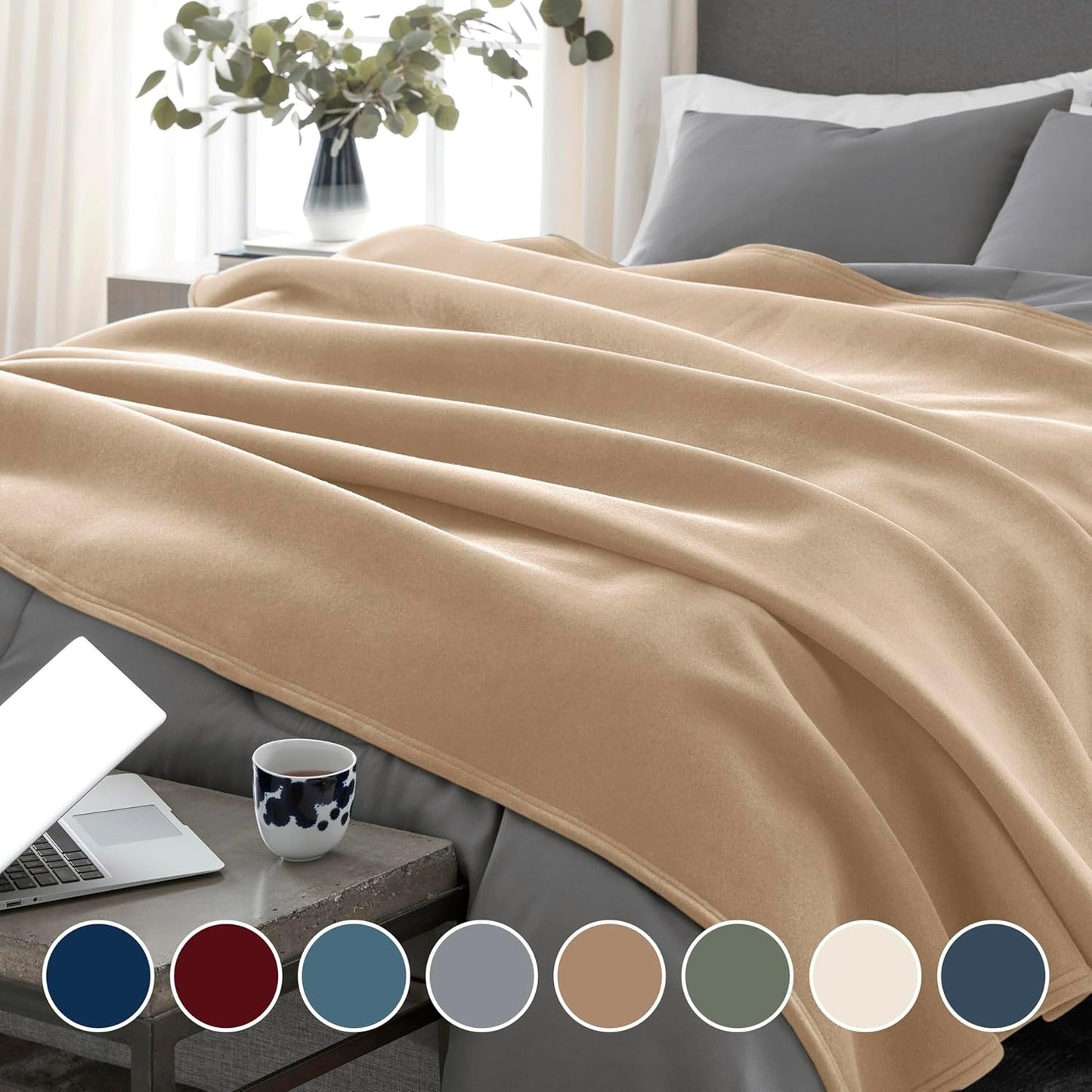 Vellux Original Doppeldecke, hellbraun Bettdecken und Steppdecken Naty Shop