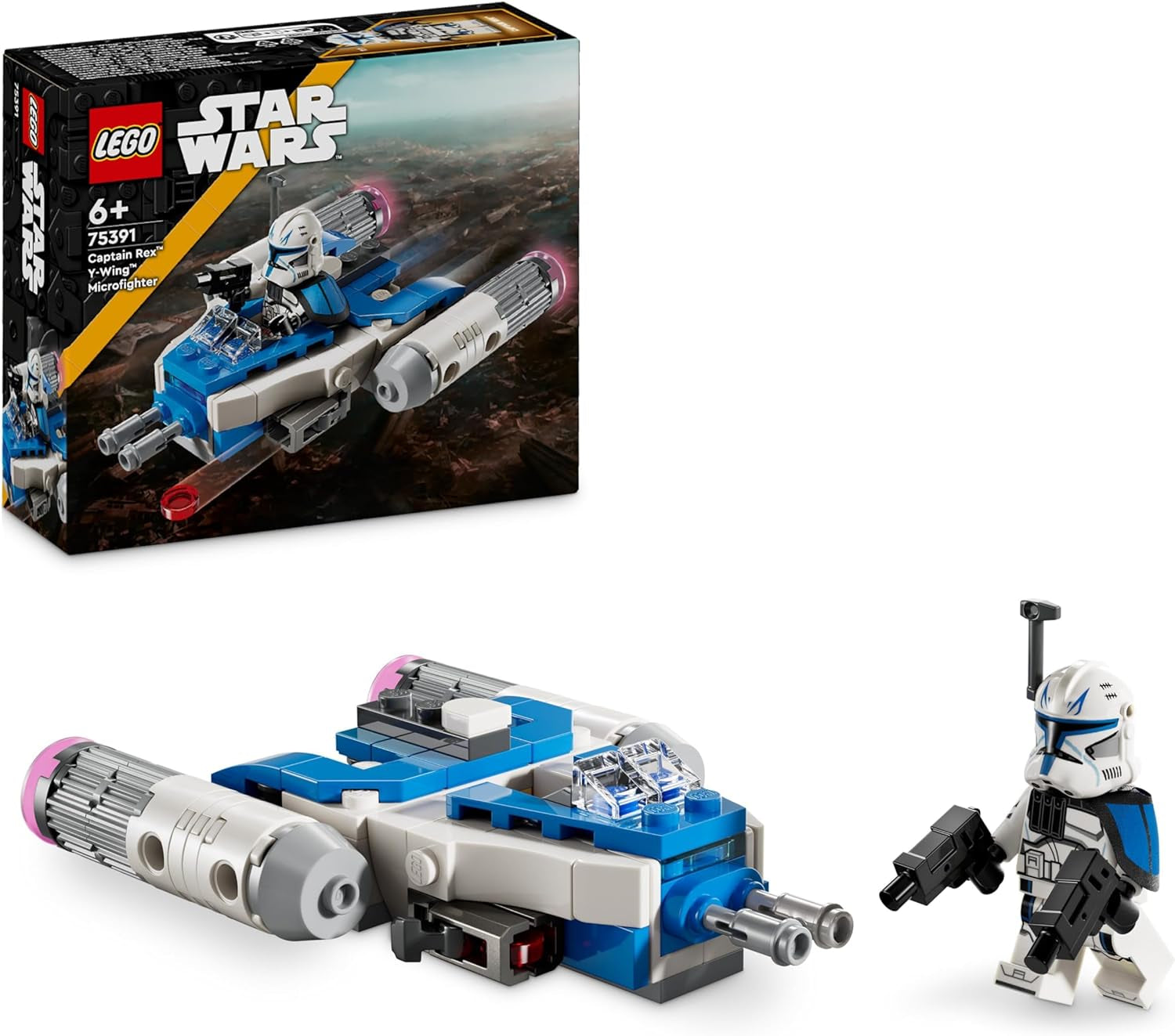LEGO Star Wars Captain Rex Y-Wing Microfighter Bausteine, Raumschiff-Geschenkidee zum Sammeln für Jungen und Mädchen ab 6 Jahren. 75391 Bausets. Besuchen Sie den LEGO-Store. Standardtitel