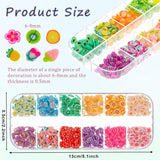1000 Stk Nagel Obst Scheiben, Nagelkunst Fruchtscheiben Charms Cute Obst-Blumen Charms Mixed Set Mini 3D Obstscheibe Nail Art Zum Nagelkunst Praktische Deko DIY Schleimbasteln Ornament Scrapbooking