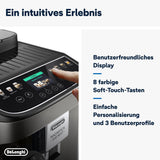 De'Longhi Magnifica Evo Next - Perfetto Vollautomatische Espressomaschine mit LatteCrema Milchaufschäumer, 13 One-Touch-Getränke, Kaffee- und Cappuccino-Zubereiter, Farb-Touchscreen, Titan (ECAM312.80.TB)
