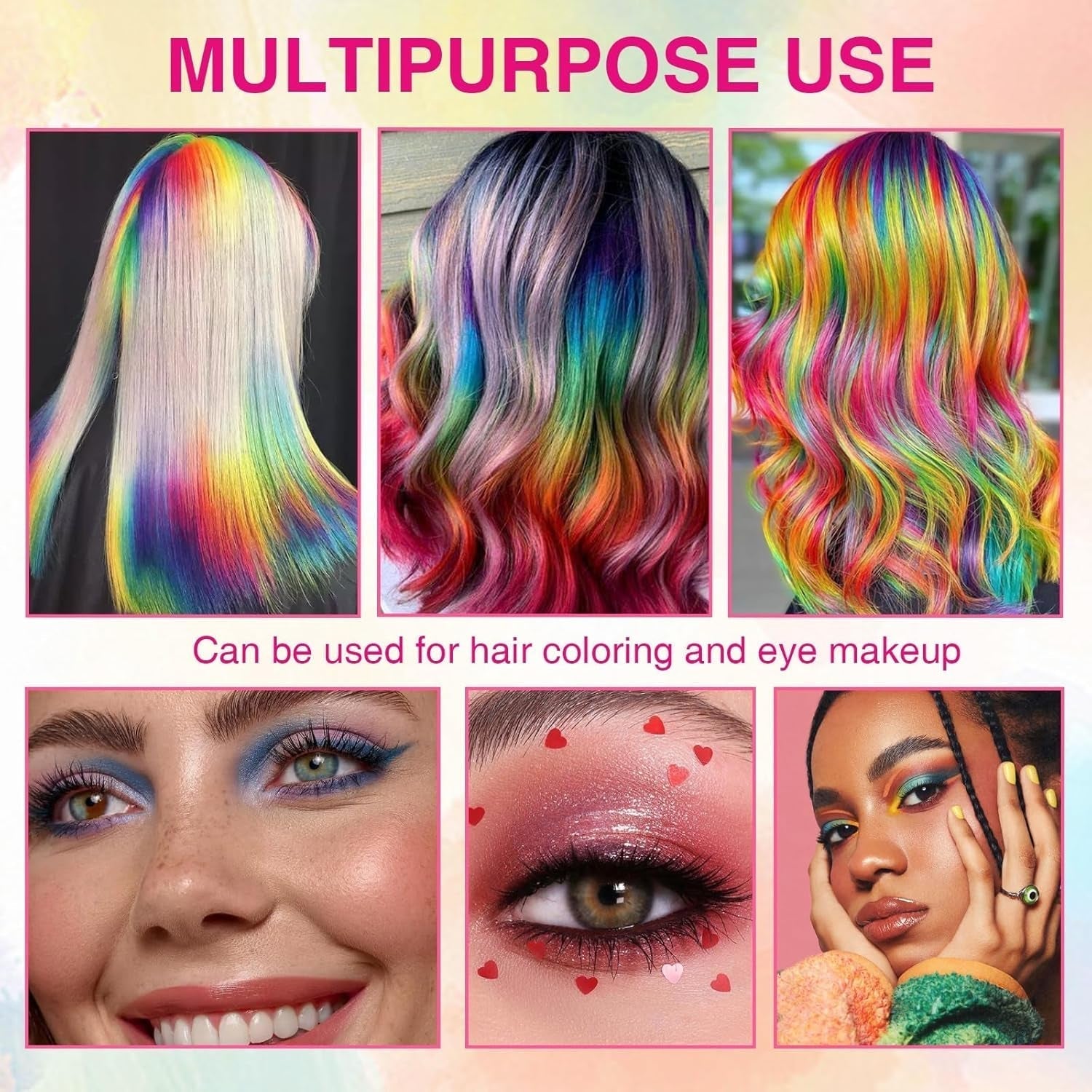5 Farben Temporäre Haarfarbe für Kinder, waschbare Farbe, Mascara, Haarkreide, Salon-Haarfarbe, Naty Shop
