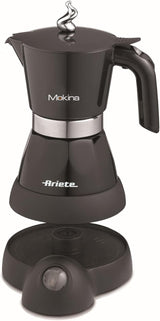 Ariete 1358 Moka Aroma, Elektrische Espressomaschine, 480 W, 2/4 Espressotassen, Schwarz