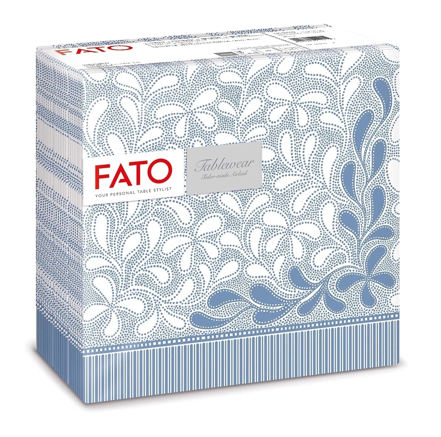 Fato - Trockenpapierservietten, Airlaid, Textileffekt, Packung mit 50 Servietten, 40X40 gefaltet im 4er-Format, Tropicana Decor