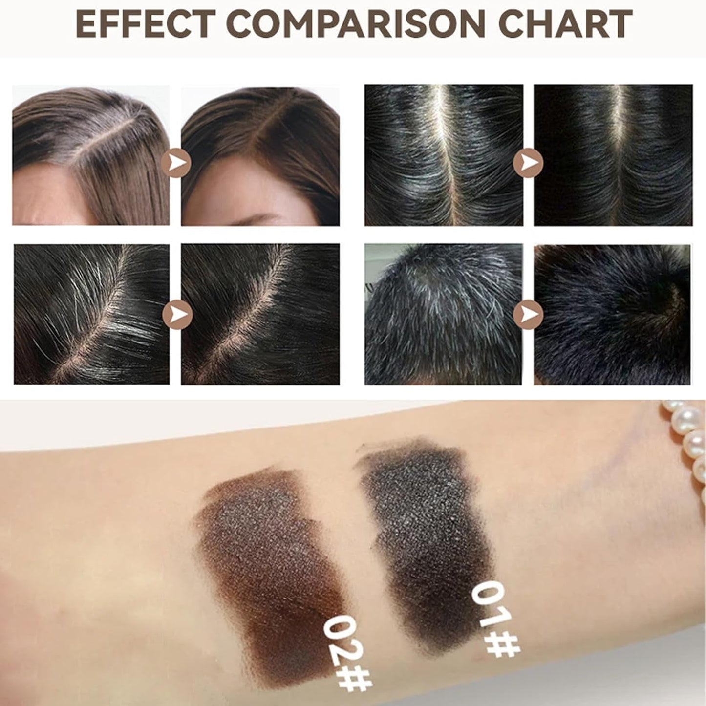 Haarfarbe Stick Temporäre Haarfarbe Lippenstift Haarfärbemittel, Temporäre Lippenstift Haarfarbe Weiße Farbe Haarabdeckung DIY Make-up Stick Haarfarbe Schwarz Braun Haarfarbe Naty Shop