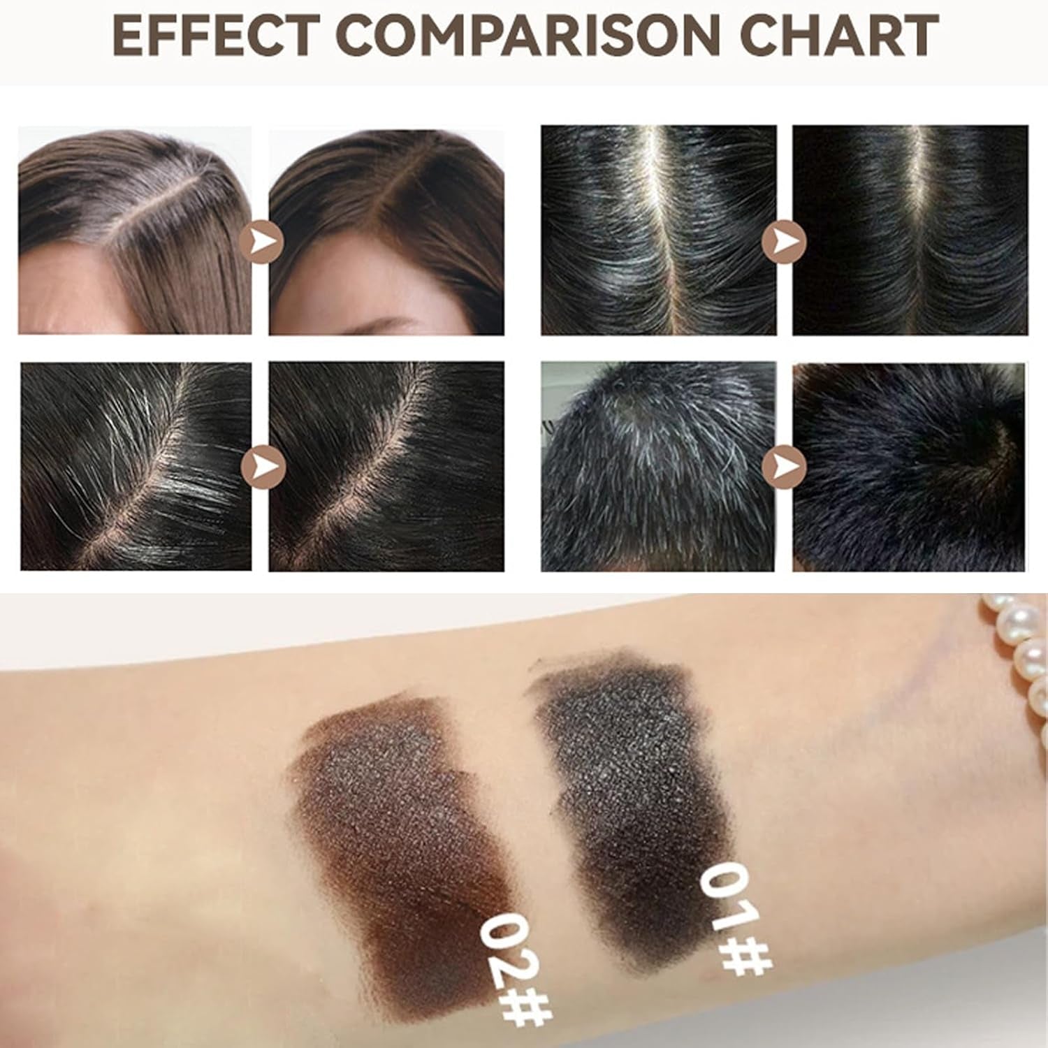 Haarfarbe Stick Temporäre Haarfarbe Lippenstift Haarfärbemittel, Temporäre Lippenstift Haarfarbe Weiße Farbe Haarabdeckung DIY Make-up Stick Haarfarbe Schwarz Braun Haarfarbe Naty Shop