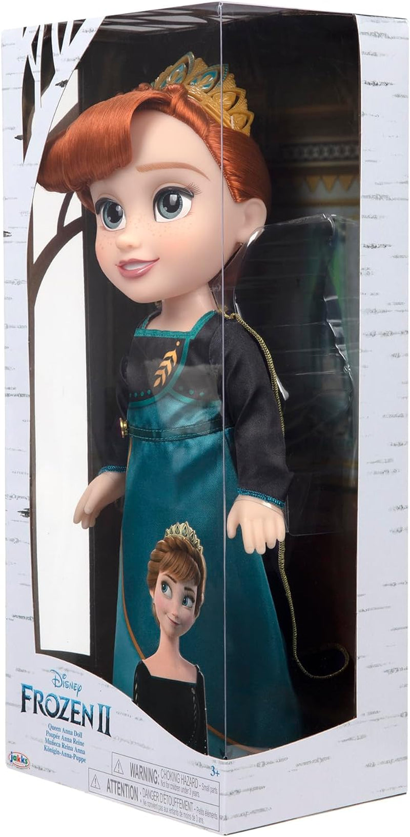 Disney Frozen 2 Anna Doll – eine 35 cm große bewegliche Puppe in einem ikonischen Modekleid mit dem Arendelle-Wappen und einer Tiara für zusätzlichen Spaß, für Mädchen ab 3 Jahren