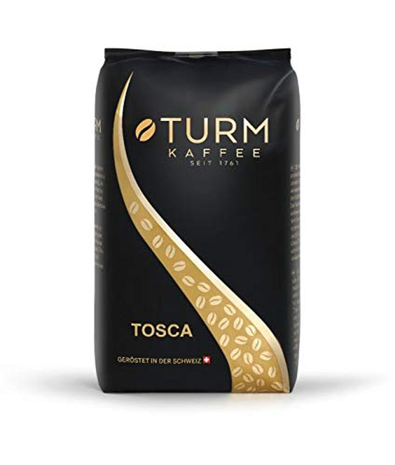 Tosca 1000g | Premium Schweizer Kaffeebohnen für Espresso und Cappuccino | kräftige Mischung aus Arabica und Robusta mit nussigen und gerösteten Noten | vollmundiger Espressokaffee | in der Schweiz frittiert