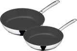 WMF Devil Pfannenset 2-teilig, Induktionspfannen 24, 28 cm, Cromargan Edelstahl, Keramikbeschichtung, backofenfest. Töpfe und Pfannen Naty Shop Set bestehend aus 2 Pfannen 24 und 28 cm