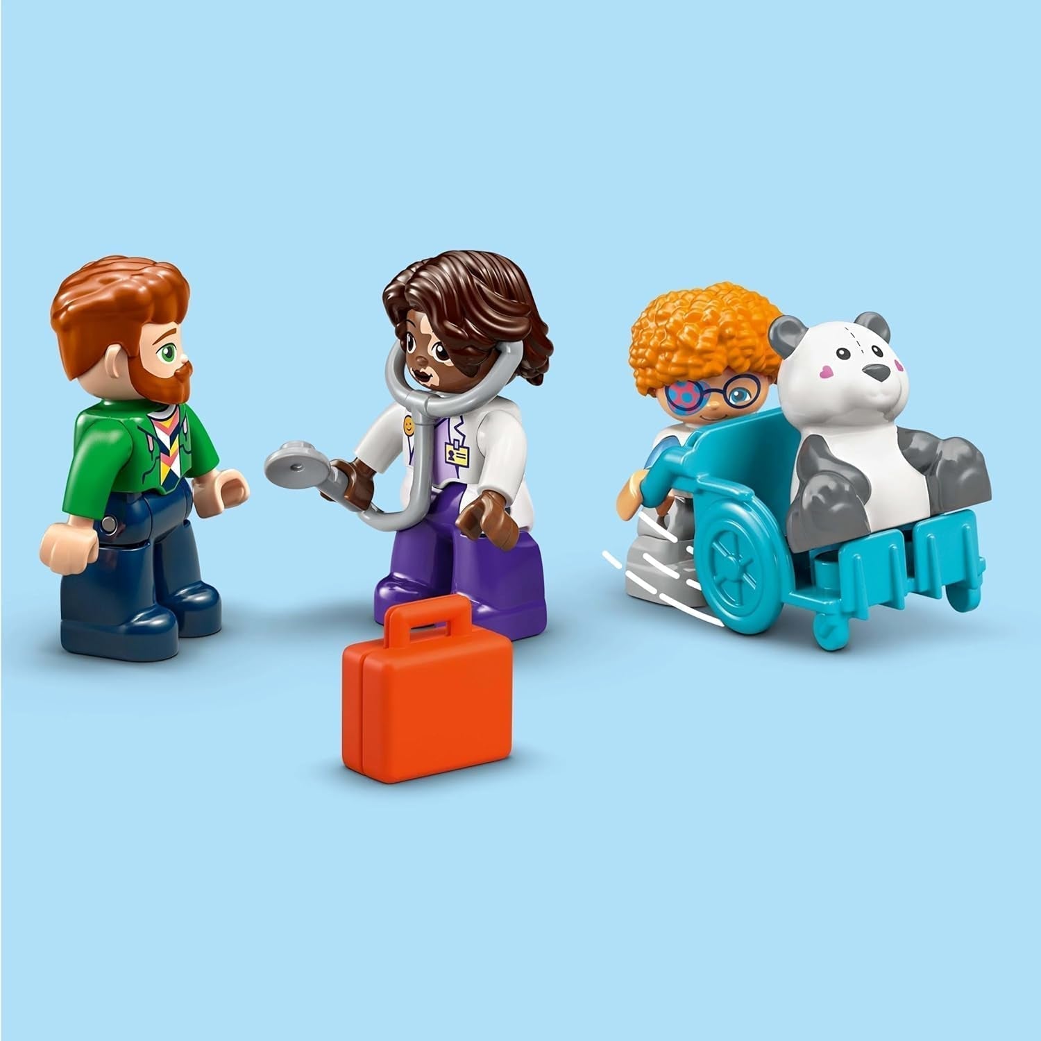 LEGO DUPLO Town Erster Arztbesuch, Bauspielzeug, Spielset zur Förderung der Feinmotorik, Geschenk für Kleinkinder ab 2 Jahren, Lernspielzeug, Krankenhaus-Rollenspiel 10449 Bausets Besuche den LEGO-Store