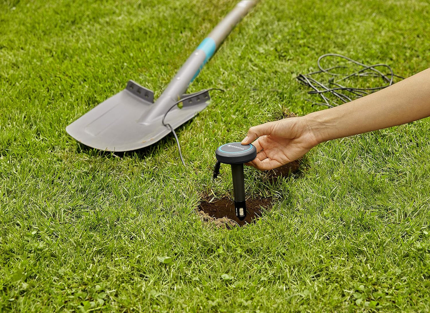 Gardena Verlängerungskabel (10 m) für Regensensor und Bodenfeuchtesensor, Verbindungskabel mit Easy Click System, verlängerbar bis 105 m, für ober- und unterirdischen Einsatz (01868-20)