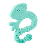 Chicco Soft&Clean Beißring Eidechse, blau, 2M+