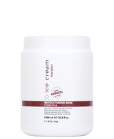 Keratin Ice Cream Restrukturierungsmaske. Restrukturierende Haarmaske, 500 ml Naty Shop Haarmaske 1 Liter (1 Packung)