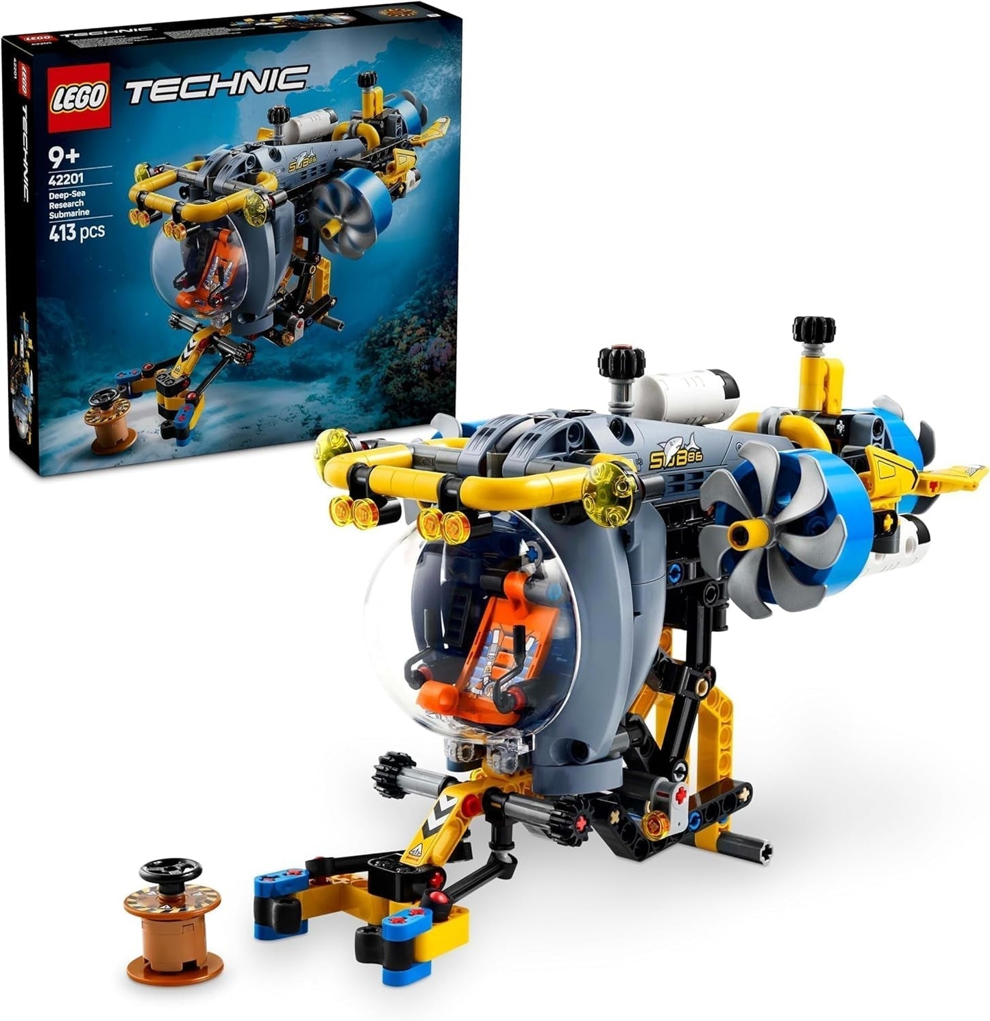 LEGO Technic Deep Sea Explorer U-Boot, Bauspielzeug für Kinder ab 9 Jahren, Jungen und Mädchen, kreative Geburtstagsgeschenkideen, baubares Fahrzeug mit rotierenden Propellern, 42201 Bausets. Besuchen Sie den LEGO-Store. Standardtitel