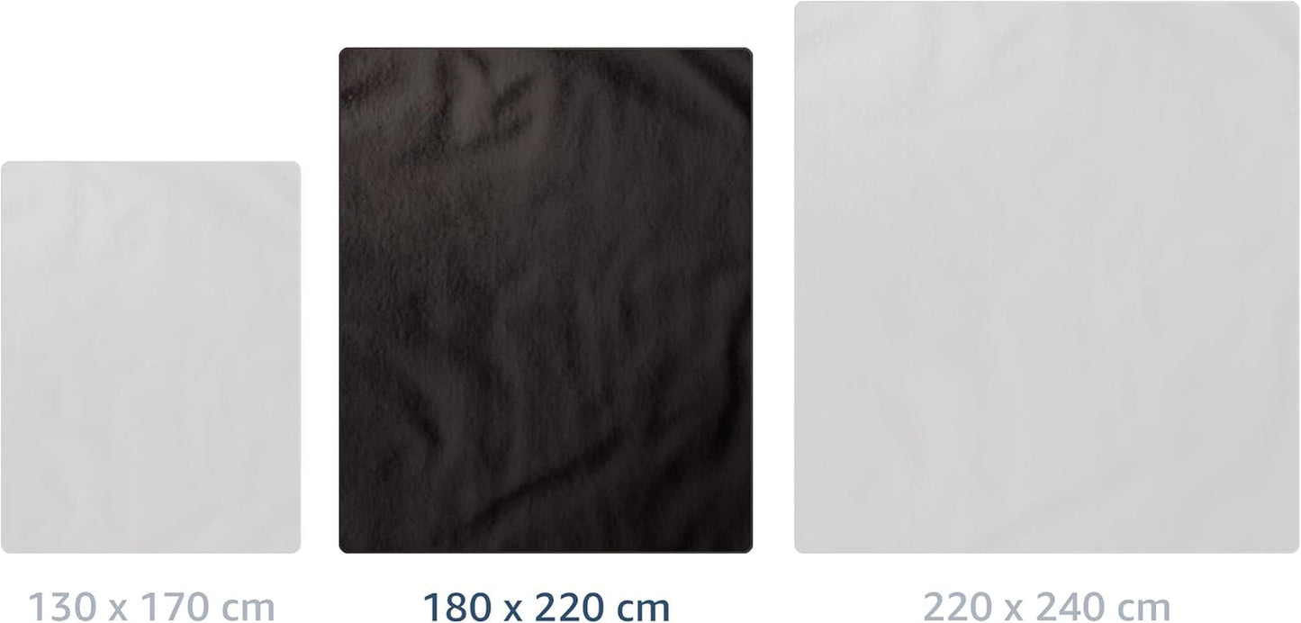 Amago - Bequeme Decke, Kaschmiroptik, 180 x 220 cm - Schwarze Betten und Decken Besuche den Gözze-Store
