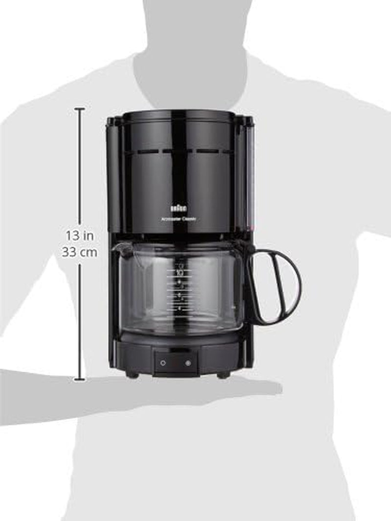 Braun KF 47 BK Espressomaschine – Espressomaschine mit Filter und Glaskaraffe für klassischen Filterkaffee, aromatischer Kaffee dank OptiBrew-System, Anti-Tropf-System, automatische Abschaltung, schwarz