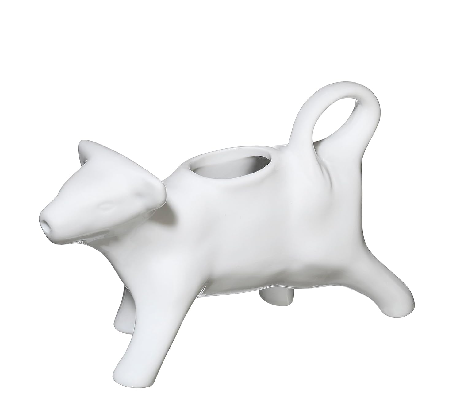 Cilio Milk - Milchbecher in Form einer Kuh | Porzellan | Milchbecher in Form einer Kuh | Mit Griff | Becher für Kaffee, Milch und Sahne | Frühstückstischdekoration | Fassungsvermögen 125 ml