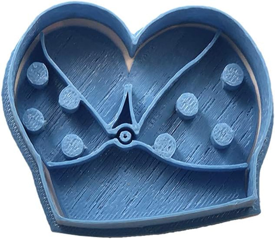 Anlässe: Keksform in Brustform, blau, 8 x 7 x 1,5 cm