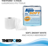 03300 Aqua-Soft Toilettenpapier, 2 Lagen, 4 Rollen