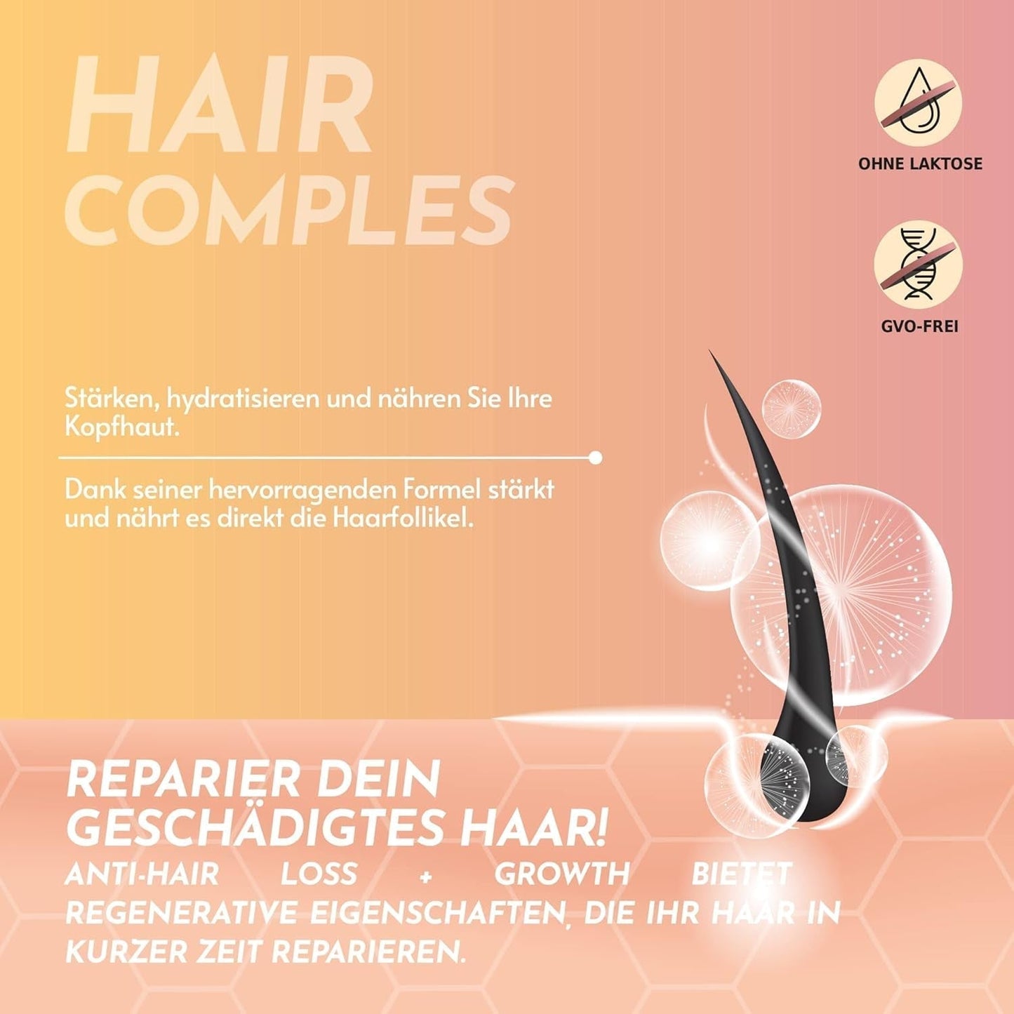 Healthy Fusion Haircomplex, wirksam gegen Haarausfall, 30 Kapseln Haarpflege Naty Shop