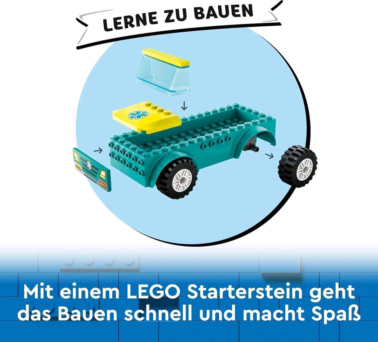 LEGO City Krankenwagen und Snowboarder, Krankenwagen-Spielset mit Spielzeugauto und 2 Minifiguren, Snowboarder- und Sanitäterfigur, fantasievolles Geschenk für Jungen und Mädchen ab 4 Jahren 60403 Bausets Besuchen Sie den LEGO-Store