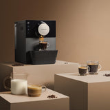 Cecotec Cremmaet Cube Kompakt-Espressomaschine, 1350 W, Presssystem 10 g, Vorinfusionssystem, 19 bar, Thermoblock-System, 5 Mahleinstellungen, Touch-Bedienfeld