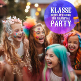 Magicat Haarkreide für Mädchen im Set I 10 auswaschbare Farben und 5 Haargummis I Geschenk für Mädchen von 4 bis 10 Jahren I Kreatives Geschenk für den Kindergeburtstag 2025 I Sichere und farbenfrohe Haarfarbe von Naty Shop