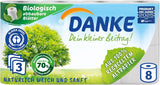 Toilettenpapier Danke 56 Stück, Rollen 7X8, 3 Lagen
