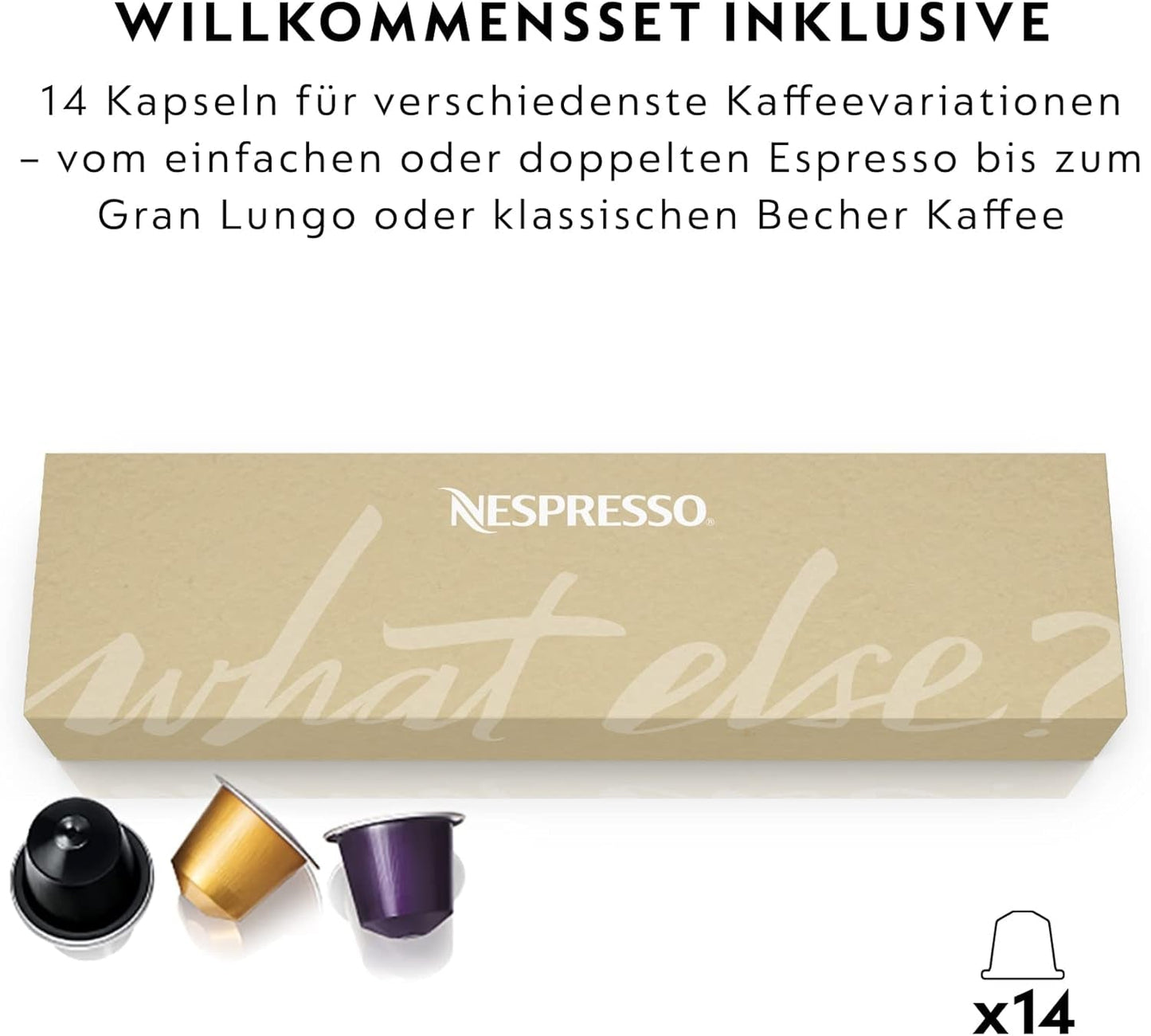 Nespresso EN167.W Citiz Kapsel-Espressomaschine, Hochdruckpumpe und ideale Temperaturkontrolle, ohne Aeroccino (Milchschäumer), Energiesparfunktion, 1260 W, Cremeweiß, 37,4 x 11,9 x 25,5 cm