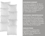 Traumnacht Bequemes Roulette-Kissen, 4er-Set, mit gestepptem Bezug und Schaumstofffüllung, 40 x 40 cm, Öko-Tex-zertifiziert, hergestellt nach dem deutschen Qualitätsstandard Naty Shop Standardkissen