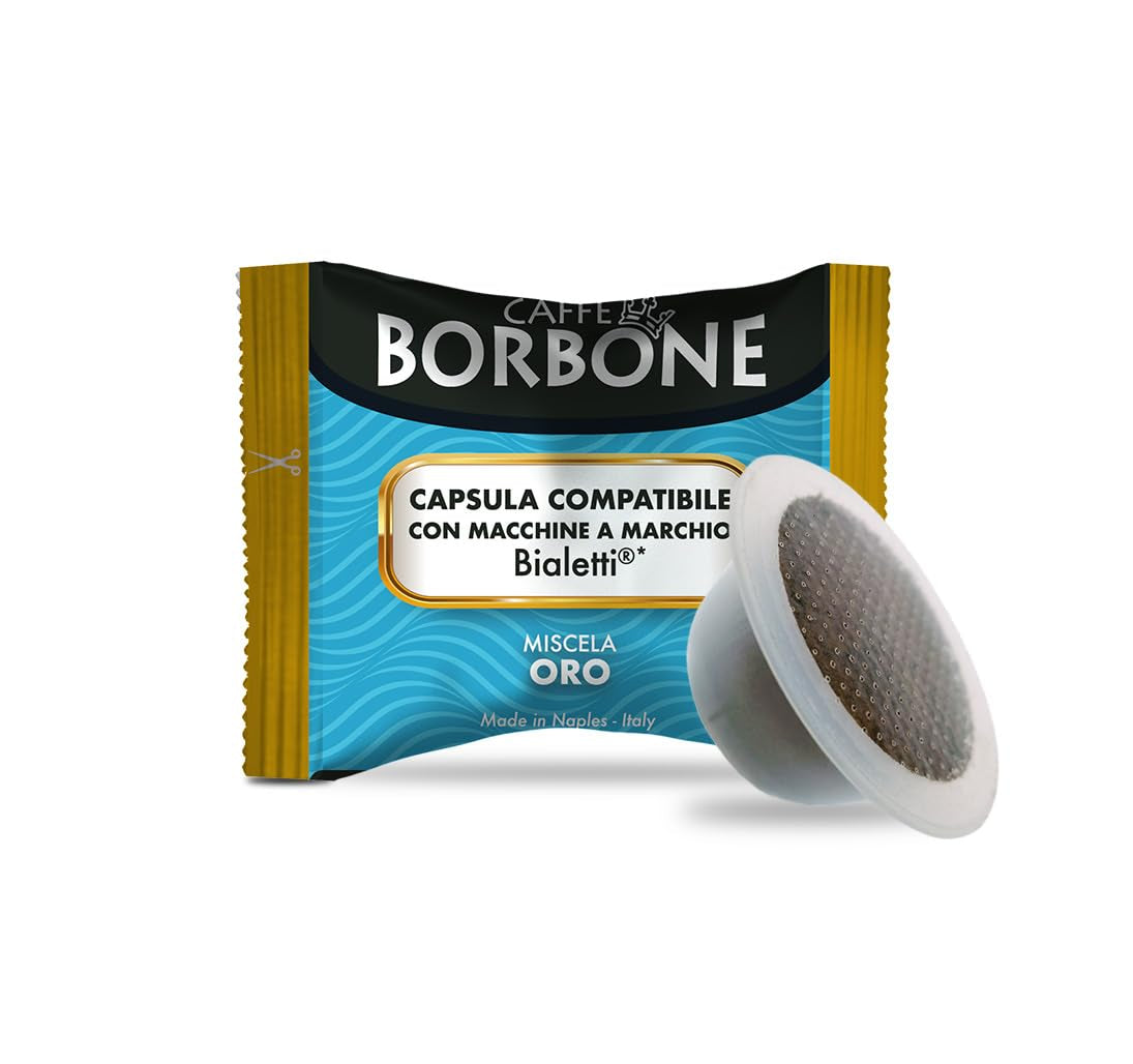 Caffè Borbone Gold-Kaffeemischung – 50 Kapseln – kompatibel mit Kaffeemaschinen der Marke Bialetti®*
