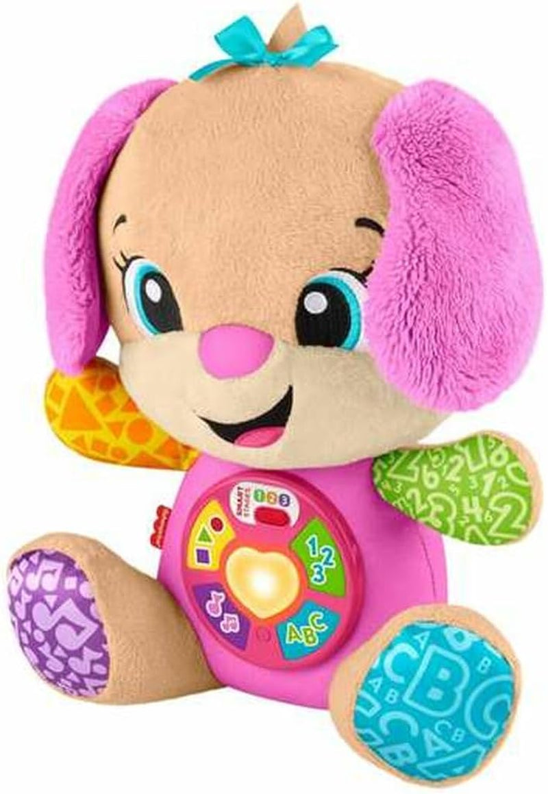 Fisher-Price Laugh & Learn JFD35 Stofftier mit intelligenten Stufen, musikalisches Lernspielzeug für Babys ab 6 Monaten, mehrsprachige Version: Italienisch, Spanisch, Portugiesisch, Englisch, JFD35 Toys Bebe Naty Shop Standardtitel
