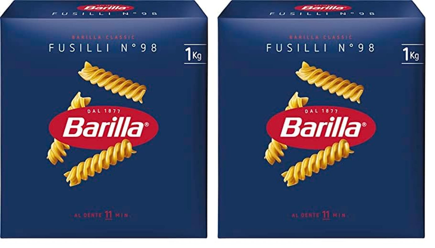 Pasta Barilla Classic Fusilli Nr. 98, aus hochwertigem Hartweizen, immer al dente, 1 kg