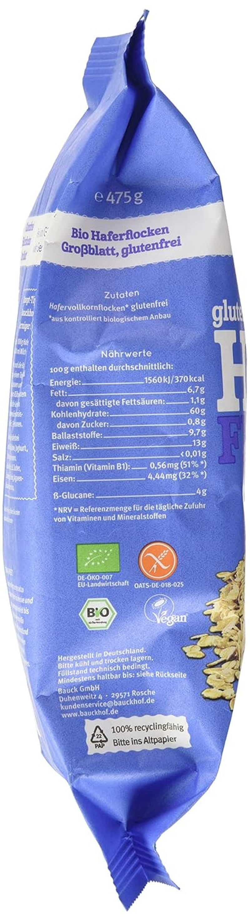 Bio-Hof-Haferflocken, 475 g