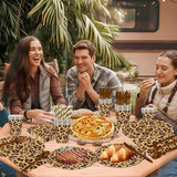 Leopardenmuster Partygeschirr Kindergeburtstag Deko Geburtstag Partygeschirr Dschungel Pappteller Becher Servietten Babyparty Tischdeko Set