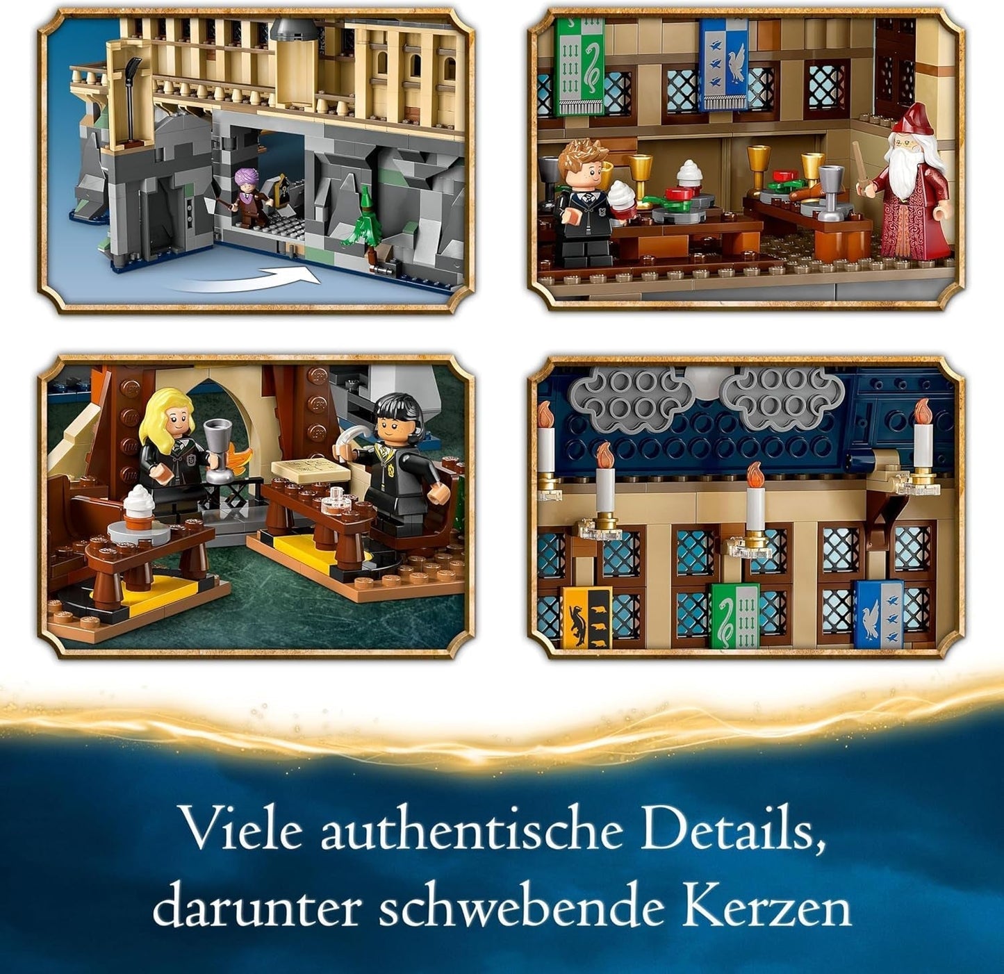 LEGO Harry Potter Schloss Hogwarts: Die Große Halle, Sammelspielzeug mit 11 Minifiguren, darunter Hermine Granger, magisches Geschenk für Jungen und Mädchen 76435 Bausets Besuchen Sie den LEGO-Store