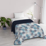 Fantasie italienische Bettwäsche Mikrofaser Sommer 1,5 Betten Murrine Quilts & Quilts Naty Shop Blaue Duschhauben 1 Posto E Mezzo