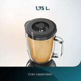 Cecotec Standmixer Power Black Titanium 2200MAX Smooth, 2200 W Maximale Leistung, 6 Klingen Aus Edelstahl, Ice-Crush-Funktion, Turbo- Und Smoothie-Funktion, Autoclean-Funktion Kitchen Naty Shop